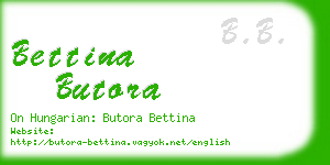 bettina butora business card